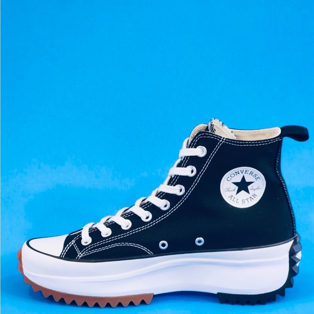 Converse Black White Platform High-Top Athletic Shoes - Picture 9 of 10